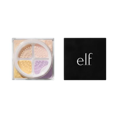 E.L.F. SET IT BRIGHT CORRECTING & BRIGHTENING SETTING POWDER QUAD (CUARTETO DE POLVO SUELTO PARA ROSTRO)